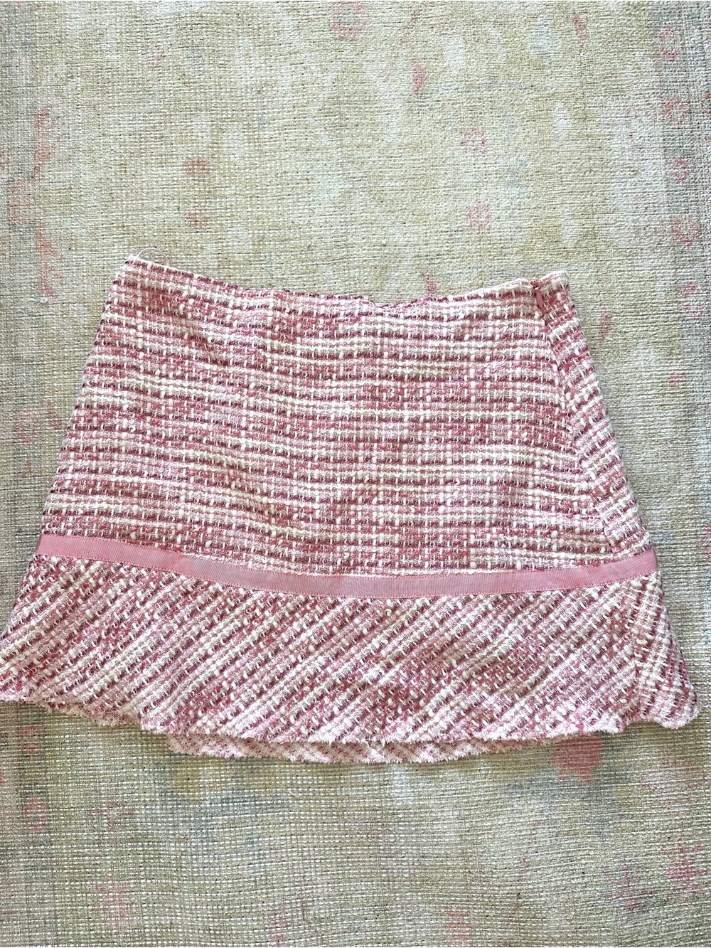 Pink Tweed Mini Skirt